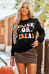 Retro Lettering Graphic Print Crew Neck Sweatshirt