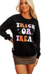 Retro Lettering Graphic Print Crew Neck Sweatshirt