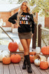 Retro Lettering Graphic Print Crew Neck Sweatshirt