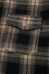 Retro Plaid Double Flap Pocket Brushed Shacket