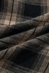 Retro Plaid Double Flap Pocket Brushed Shacket