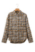 Retro Plaid Long Sleeve Button Down Everyday Casual Shirt