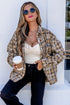 Retro Plaid Long Sleeve Button Down Everyday Casual Shirt