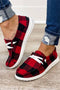 Retro Plaid Print Lace Up Oxford Style Flats