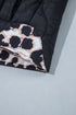 Retro Quilted Leopard Cuff Button Down Lined Puffer Jacket