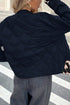 Retro Quilted Leopard Cuff Button Down Lined Puffer Jacket
