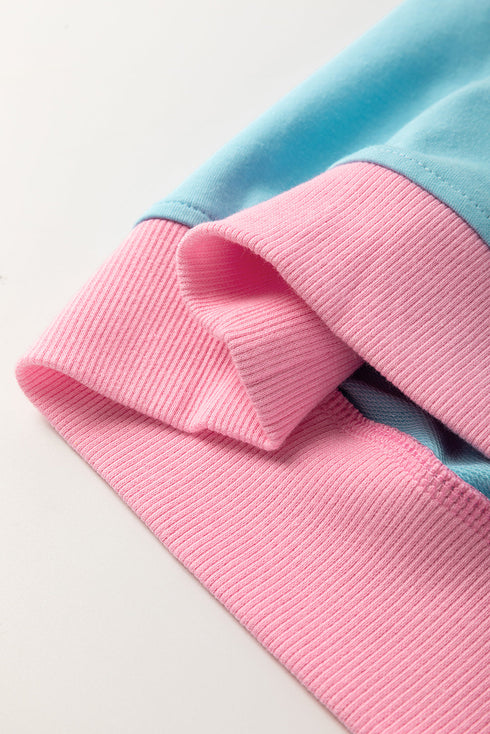 Retro Ringer Tee And Drawstring Skirt Two Piece Lounge Set