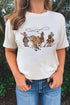 Retro Rodeo Cowboy Team Roping Western Graphic Tee