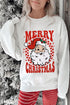 Retro Santa Graphic Crew Neck Pullover Sweatshirt