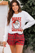 Retro Santa Graphic Crew Neck Pullover Sweatshirt