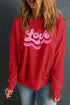 Retro Script Graphic Crew Neck Pullover Sweatshirt