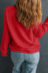 Retro Script Graphic Crew Neck Pullover Sweatshirt