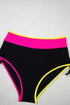 Retro Sport Contrast High Waisted Bikini Set
