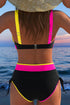 Retro Sport Contrast High Waisted Bikini Set