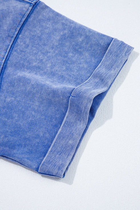 Retro Star Patched Wide Leg Cotton Lounge Set