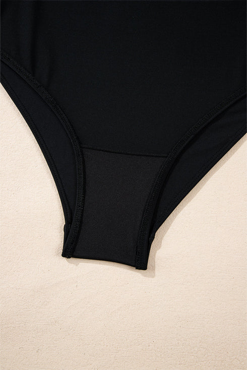 Retro Style Square Neck Belted Shaping One Piece