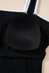 Retro Style Square Neck Belted Shaping One Piece