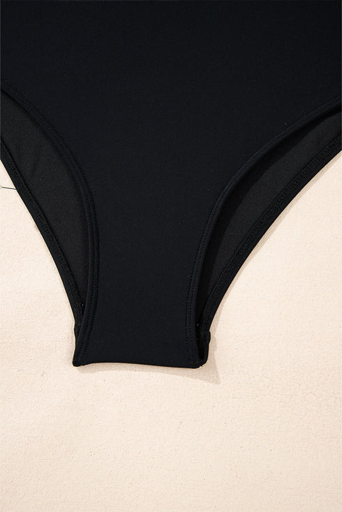 Retro Style Square Neck Belted Shaping One Piece