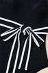 Retro Style Square Neck Belted Shaping One Piece