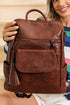 Retro Tassel Fringe Faux Leather Bucket Style Backpack