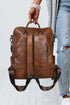 Retro Tassel Fringe Faux Leather Bucket Style Backpack