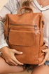 Retro Tassel Fringe Faux Leather Bucket Style Backpack