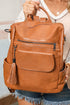 Retro Tassel Fringe Faux Leather Bucket Style Backpack