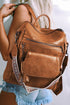 Retro Tassel Fringe Faux Leather Bucket Style Backpack