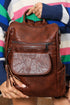 Retro Tassel Fringe Faux Leather Bucket Style Backpack