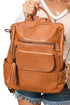 Retro Tassel Fringe Faux Leather Bucket Style Backpack