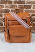 Retro Tassel Fringe Faux Leather Bucket Style Backpack