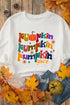 Retro Typography Graphic Print Crew Neck Pullover Sweatshirt