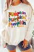 Retro Typography Graphic Print Crew Neck Pullover Sweatshirt