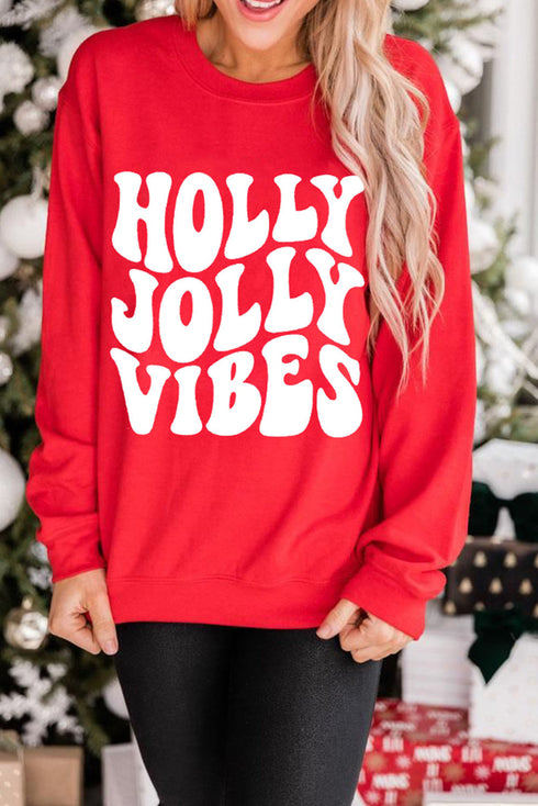 Retro Typography Graphic Print Relaxed Crewneck Sweatshirt