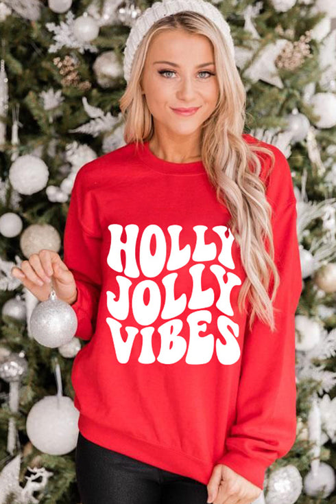 Retro Typography Graphic Print Relaxed Crewneck Sweatshirt