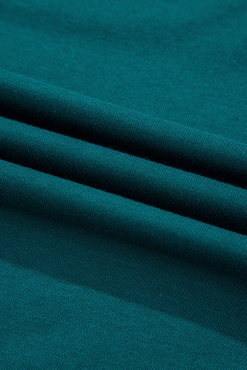 Retro Varsity Sleeve Stripe Drop Shoulder Cropped Pullover Sweatshirt