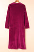 Retro Velvet Long Sleeve Pocket Coat