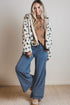 Retro Washed Drawstring High Waist Wide Leg Western Pants