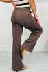 Retro Washed Patch Pocket Wide Leg Jeans