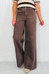Retro Washed Patch Pocket Wide Leg Jeans