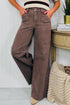 Retro Washed Patch Pocket Wide Leg Jeans