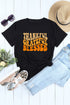 Retro Wavy Text Graphic Print Jersey Tee Shirt