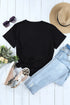 Retro Wavy Text Graphic Print Jersey Tee Shirt