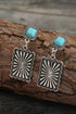 Retro Western Geometric Stone Alloy Stud Earrings