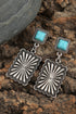 Retro Western Geometric Stone Alloy Stud Earrings