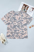Retro Western Style Camouflage Print Tee