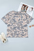 Retro Western Style Camouflage Print Tee