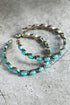 Retro Western Style Gem Inlay Alloy C Shape Earrings