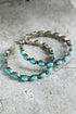 Retro Western Style Gem Inlay Alloy C Shape Earrings
