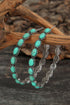 Retro Western Style Gem Inlay Alloy C Shape Earrings